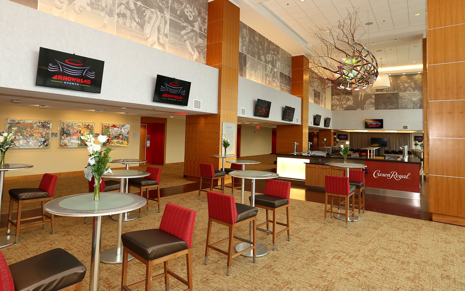 View of the Club IV event spaces at GEHA Field at Arrowhead Stadium